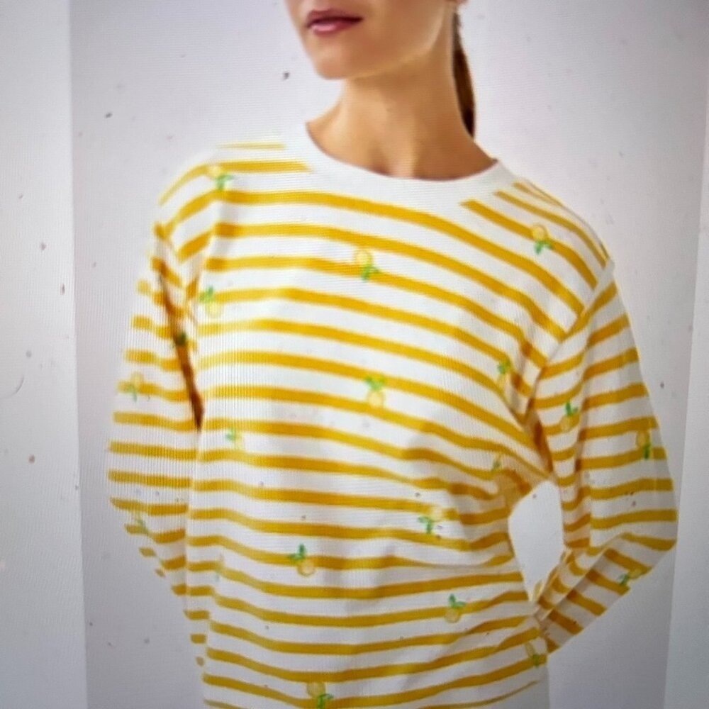 NWT Lilly Pulitzer Ballad Sweatshirt Make 🍋 Lemonade Choose M L xl Embroidery